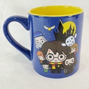 Harry Potter Coffee Mug Ceramic Blue Yellow Anime Cartoon Chibi Warner Bros 14oz